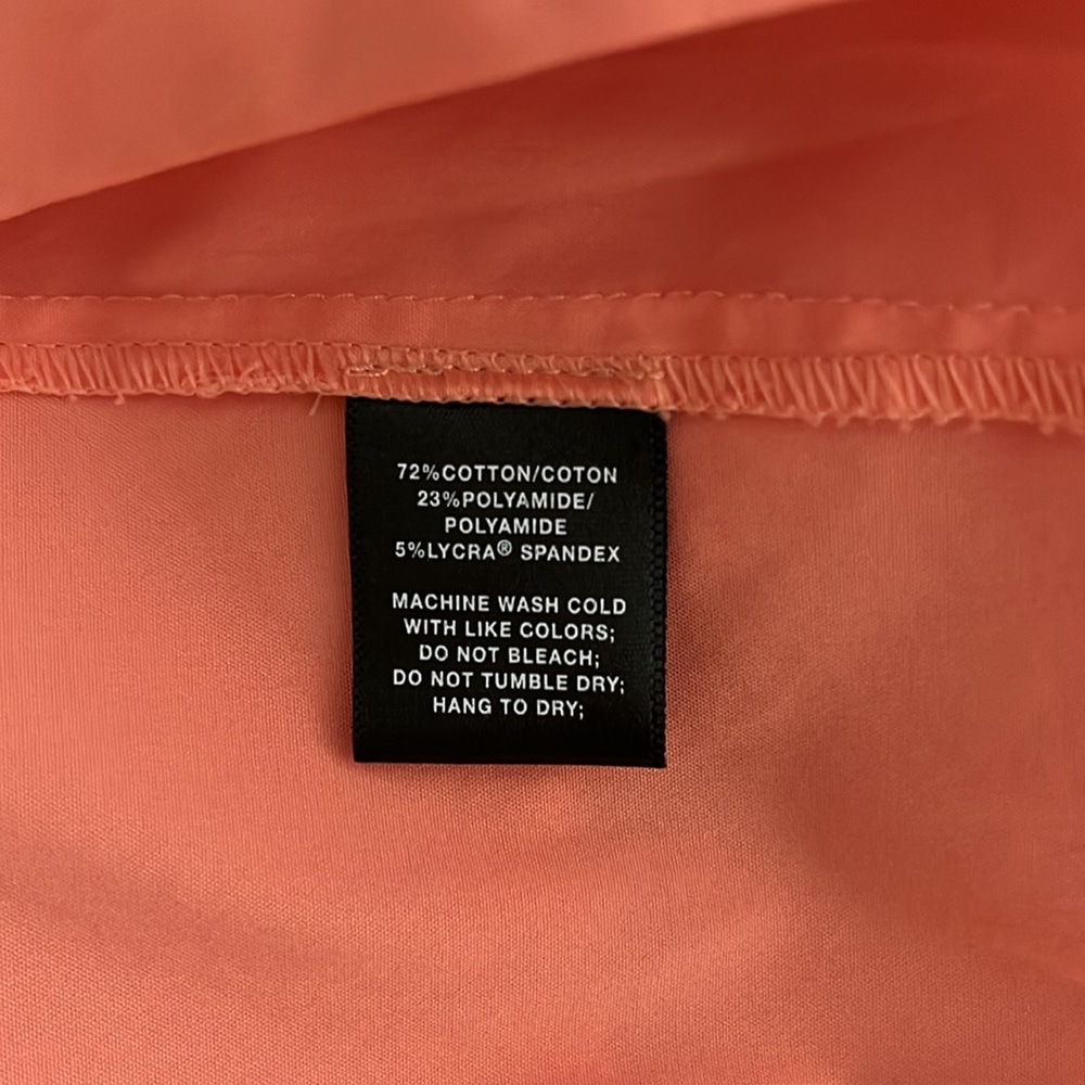 Lafayette 148 New York Reva cotton stretchy wrap shirt dress in coral - Picture 12 of 12